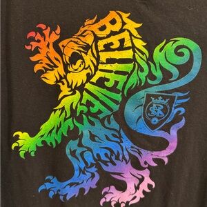 Real Salt Lake Women's Team Pride Logo V-Neck T-Shirt - Black women’s large